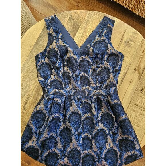 J. Crew Peacock Jacquard Fit and Flare Party Dress Size 2 Textured - Picture 5 of 10